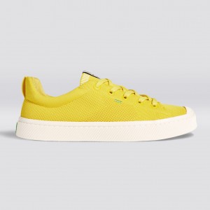 IBI Cariuma Low Top Bamboo Weave Knit Vegan Damskie Żółte | 341JOFSZY