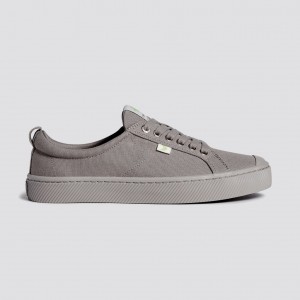 OCA LOW Cariuma Low Top Płócienne Wegański Męskie Szare | 075BWHUNC