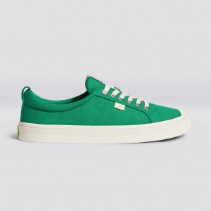 OCA LOW Cariuma Low Top Płócienne Wegański Damskie Zielone | 329QDBXHG