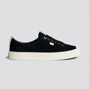 OCA LOW Cariuma Low Top Suede Damskie Czarne | 850WTKPRG