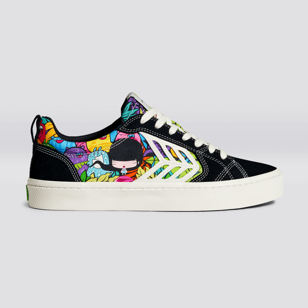 CATIBA PRO Cariuma Low Top Canvas Męskie Czarne | 043XUAIEQ