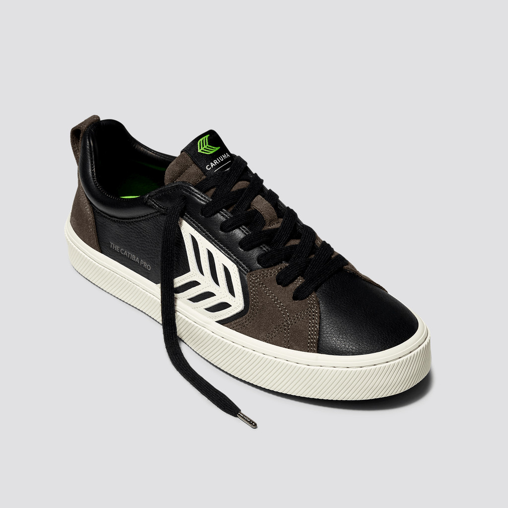 CATIBA PRO Cariuma Low Top Premium Leather Męskie Czarne | 067YICVLJ