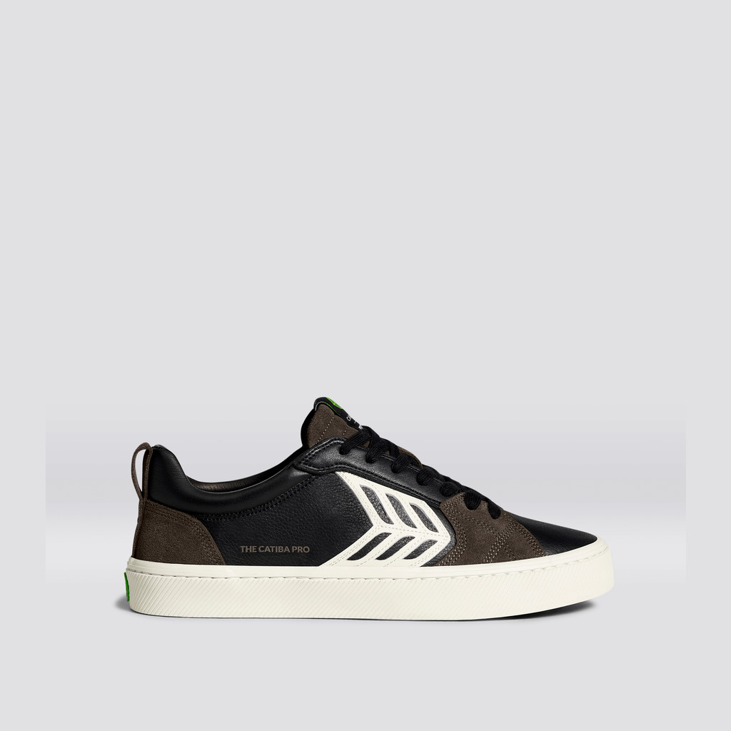 CATIBA PRO Cariuma Low Top Premium Leather Męskie Czarne | 067YICVLJ