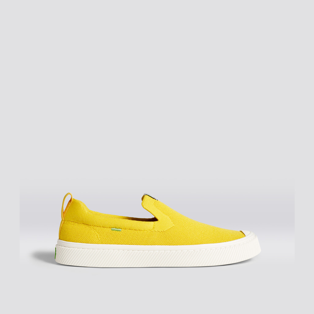IBI Slip-On Cariuma Low Top Bamboo Weave Knit Vegan Męskie Żółte | 924MQUNGJ
