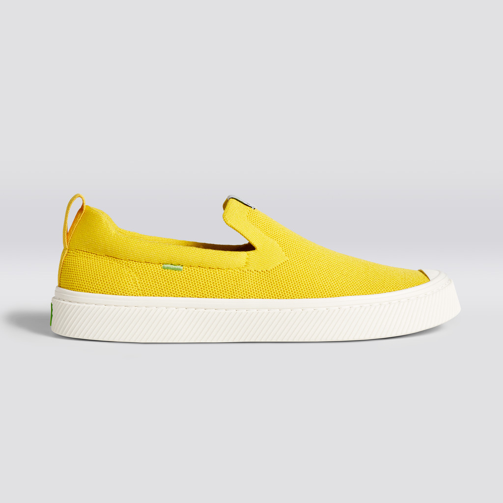 IBI Slip-On Cariuma Low Top Bamboo Weave Knit Vegan Męskie Żółte | 924MQUNGJ