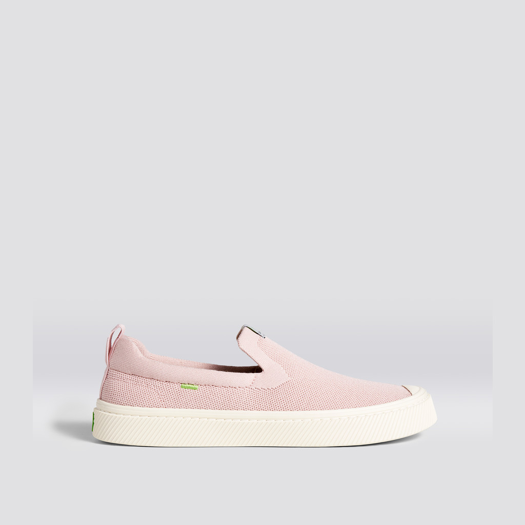 IBI Slip-On Cariuma Low Top Bamboo Weave Knit Vegan Męskie Różowe Czerwone | 160PDAEWK