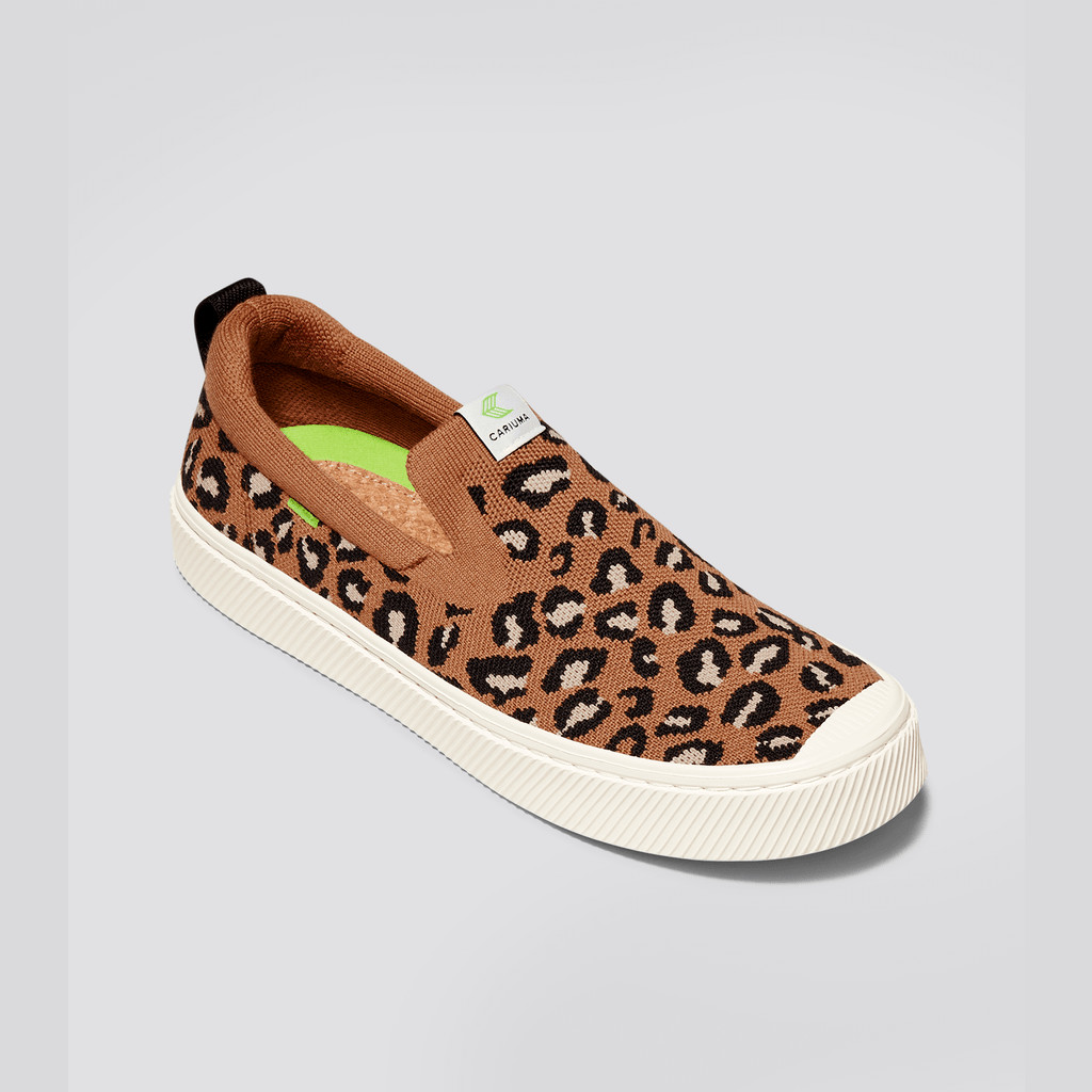 IBI Slip-On Cariuma Low Top Bamboo Weave Knit Vegan Męskie Panterka | 409WNZFAT