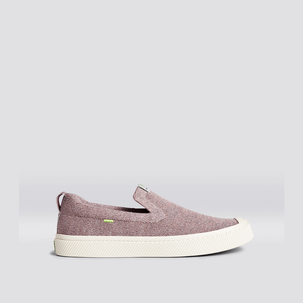 IBI Slip-On Cariuma Low Top Bamboo Weave Knit Vegan Damskie Stone Blush | 378RSVNFO