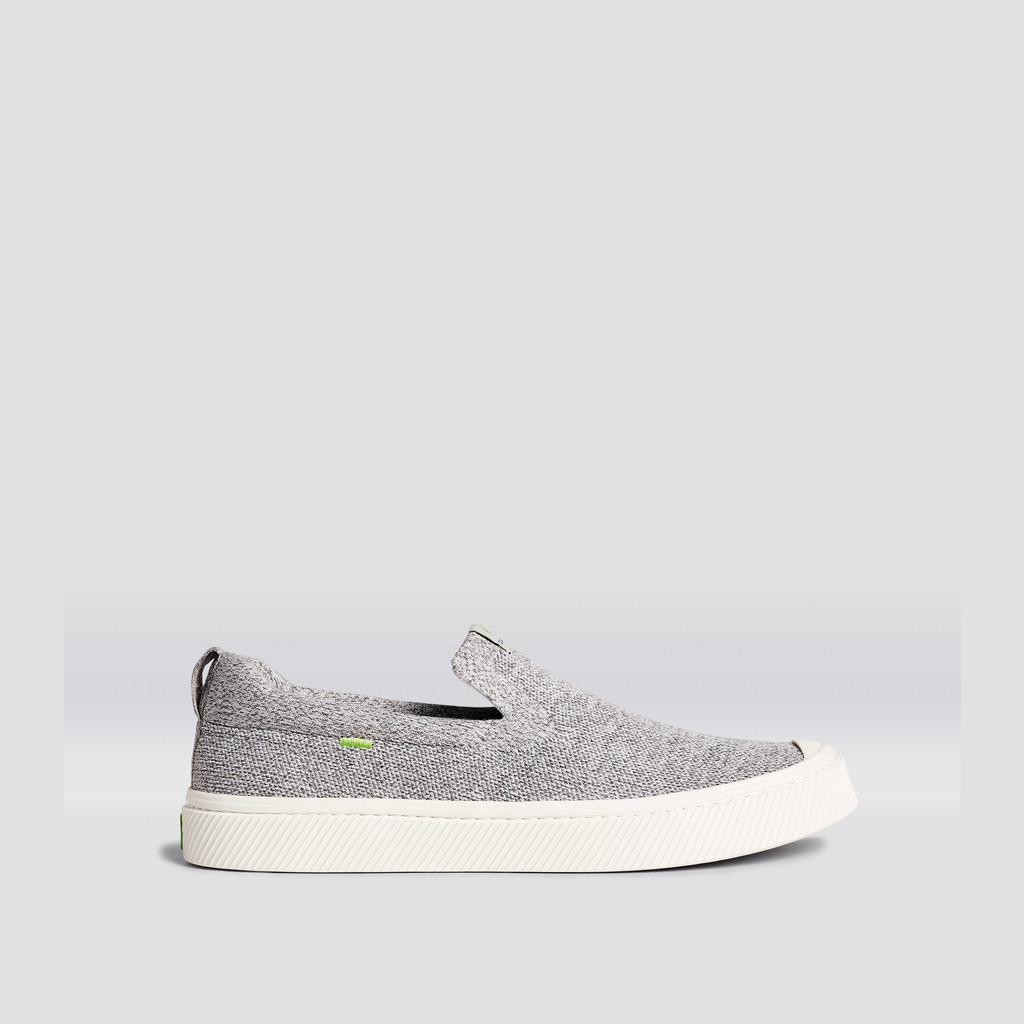 IBI Slip-On Cariuma Low Top Bamboo Weave Knit Vegan Męskie Głęboka Szare | 049HVAOZF