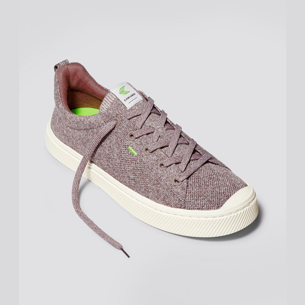 IBI Cariuma Low Top Bamboo Weave Knit Vegan Męskie Stone Blush | 309UZTKVN