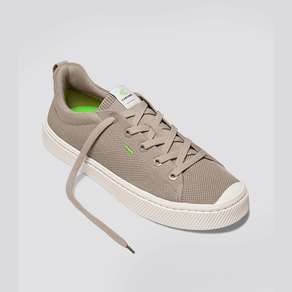 IBI Cariuma Low Top Bamboo Weave Knit Vegan Męskie Beżowe | 956AIGZXT