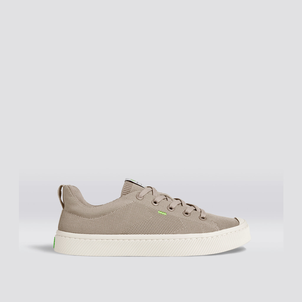 IBI Cariuma Low Top Bamboo Weave Knit Vegan Męskie Beżowe | 956AIGZXT