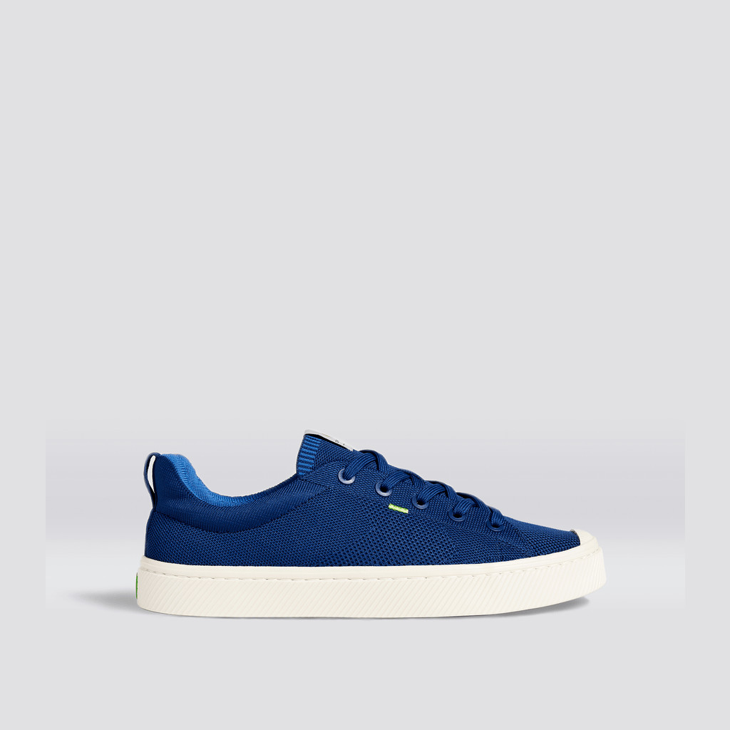 IBI Cariuma Low Top Bamboo Weave Knit Damskie Niebieskie | 841CLBGEJ