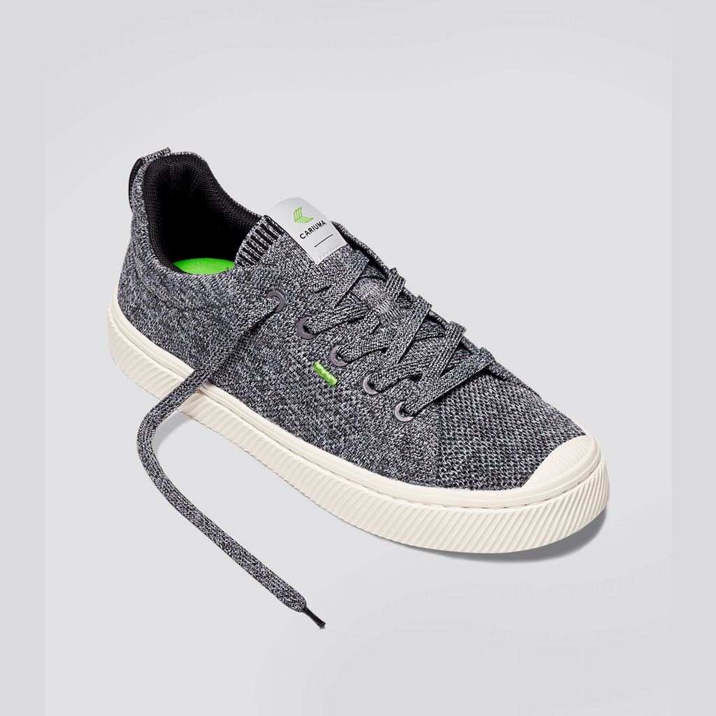 IBI Cariuma Low Top Bamboo Weave Knit Vegan Damskie Szare | 726MJZCVI