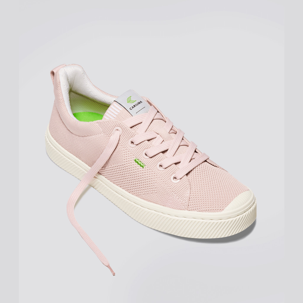 IBI Cariuma Low Top Bamboo Weave Knit Vegan Damskie Różowe | 812PZSBNW 