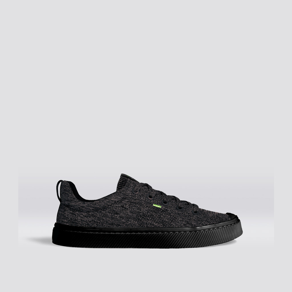 IBI Cariuma Low Top Bamboo Weave Knit Vegan Męskie Czarne | 572BDCLZJ