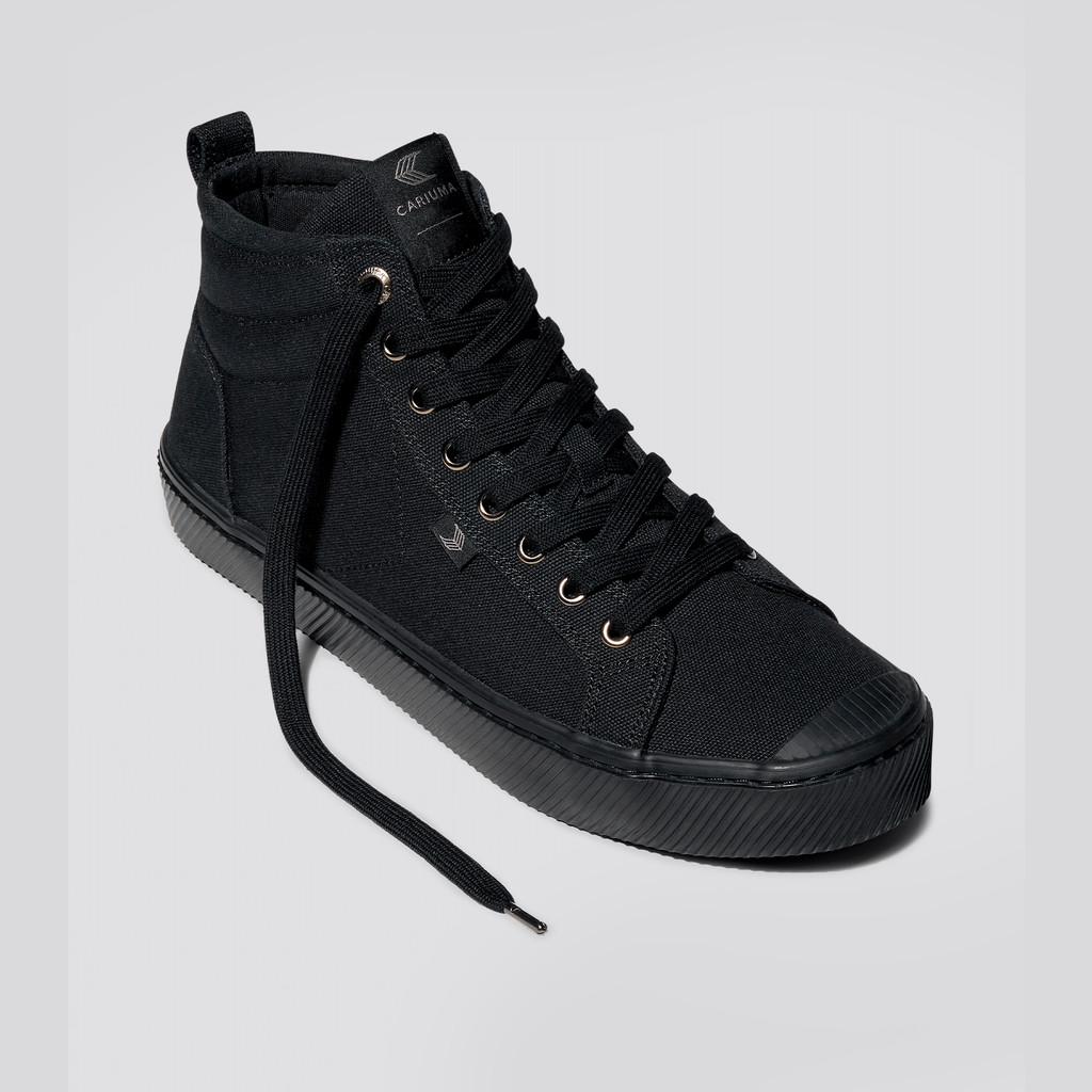 OCA HIGH Cariuma High Top Canvas Vegan Damskie Czarne | 372KOGXWH