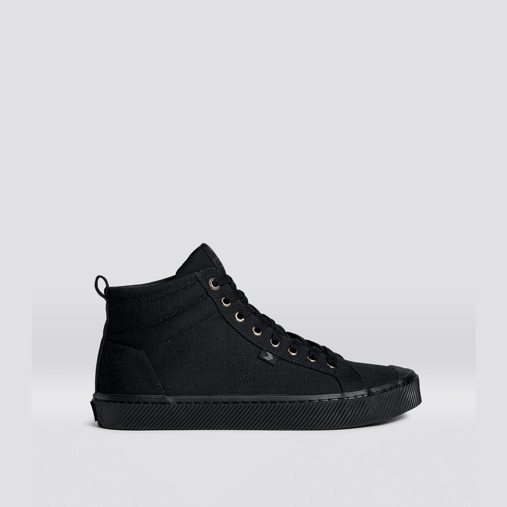 OCA HIGH Cariuma High Top Canvas Vegan Damskie Czarne | 372KOGXWH