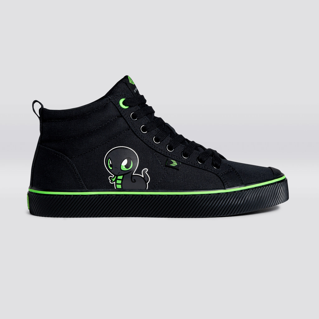 OCA HIGH Cariuma High Top Canvas Vegan Męskie Czarne | 037FCIGAU