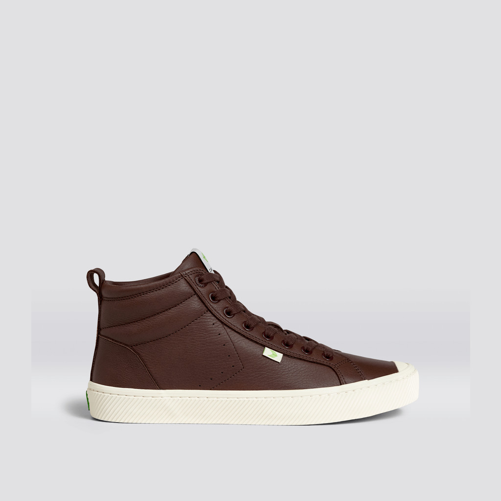 OCA HIGH Cariuma High Top Premium Leather Damskie Brązowe | 861QFHYVT