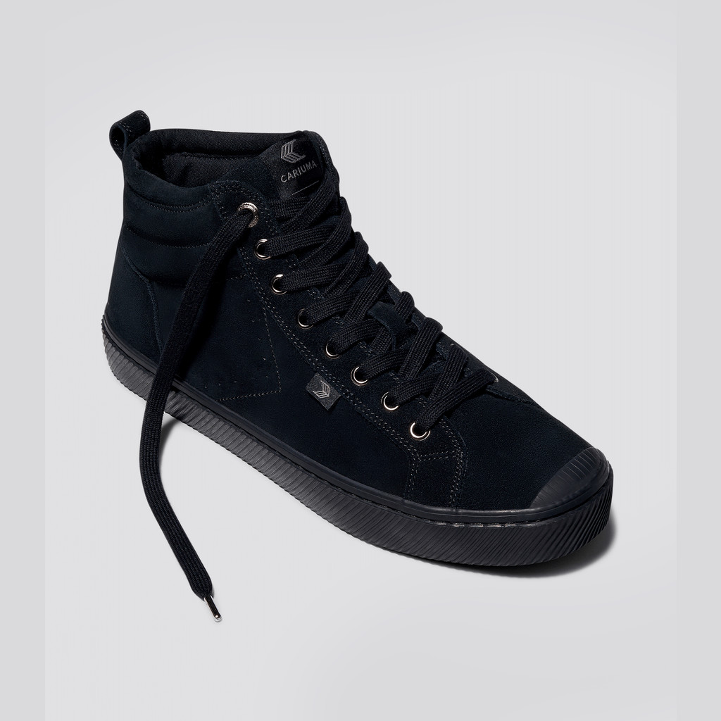 OCA HIGH Cariuma High Top Suede Damskie Czarne | 379KEFQJY