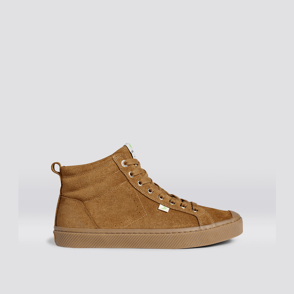 OCA HIGH Cariuma High Top Suede Męskie Camel | 746FNOIWH