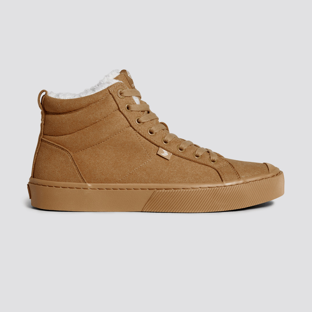 OCA HIGH Cariuma High Top Suede Vegan Męskie All Camel | 596TDJGHF