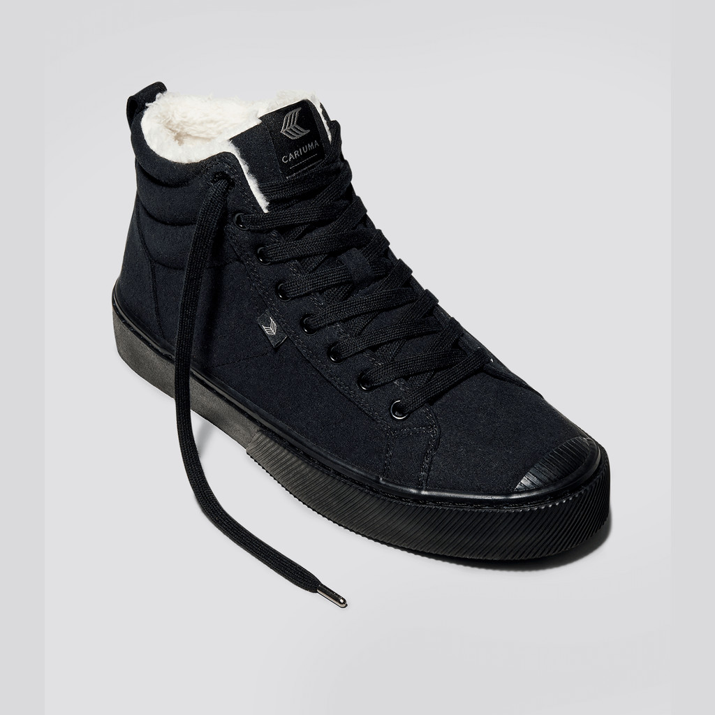 OCA HIGH Cariuma High Top Suede Vegan Damskie Czarne | 063EJZGTW
