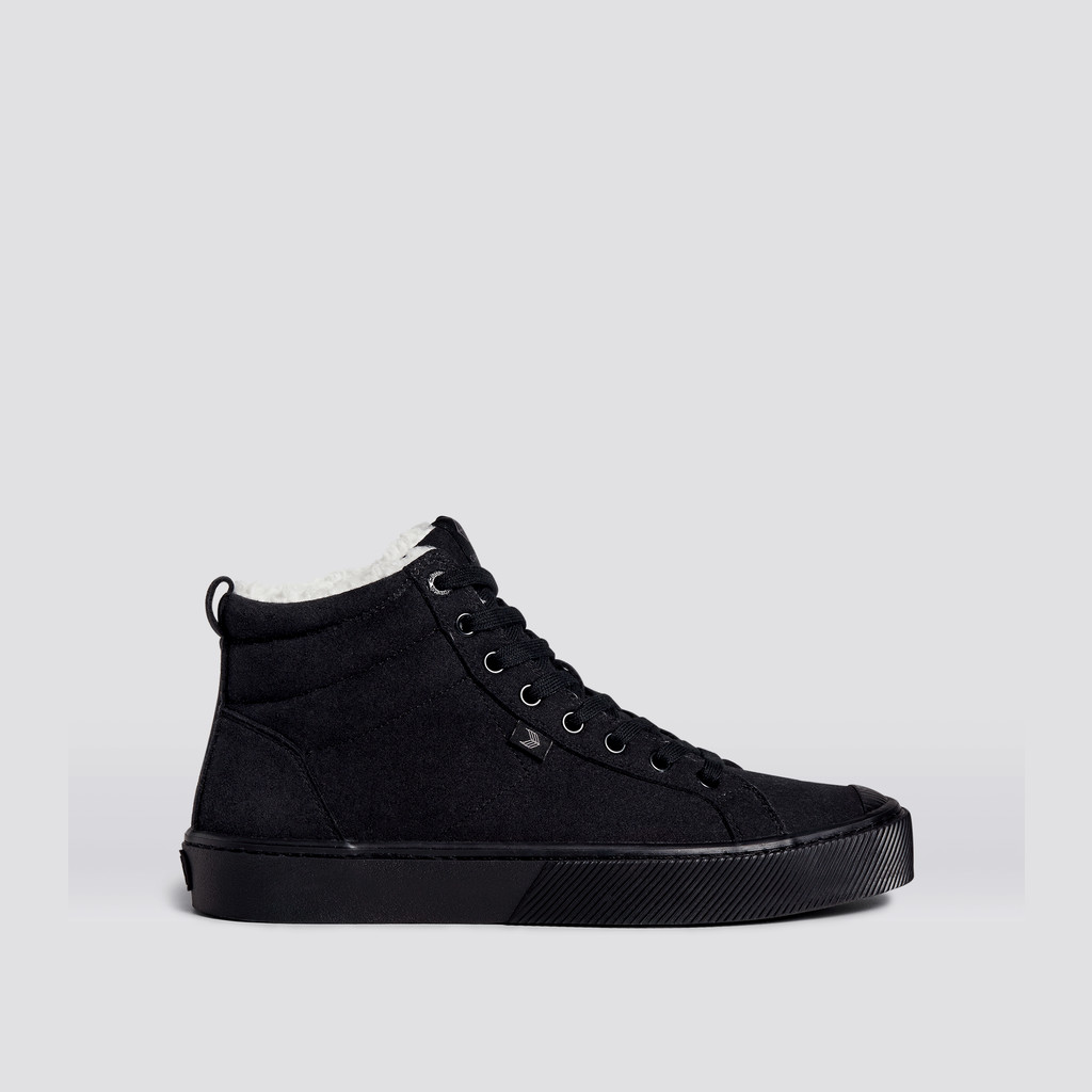 OCA HIGH Cariuma High Top Suede Vegan Damskie Czarne | 063EJZGTW