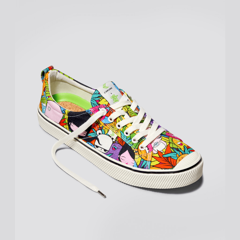 OCA LOW Cariuma Low Top Canvas Damskie OCA Low Toz Print | 915MBZHYW