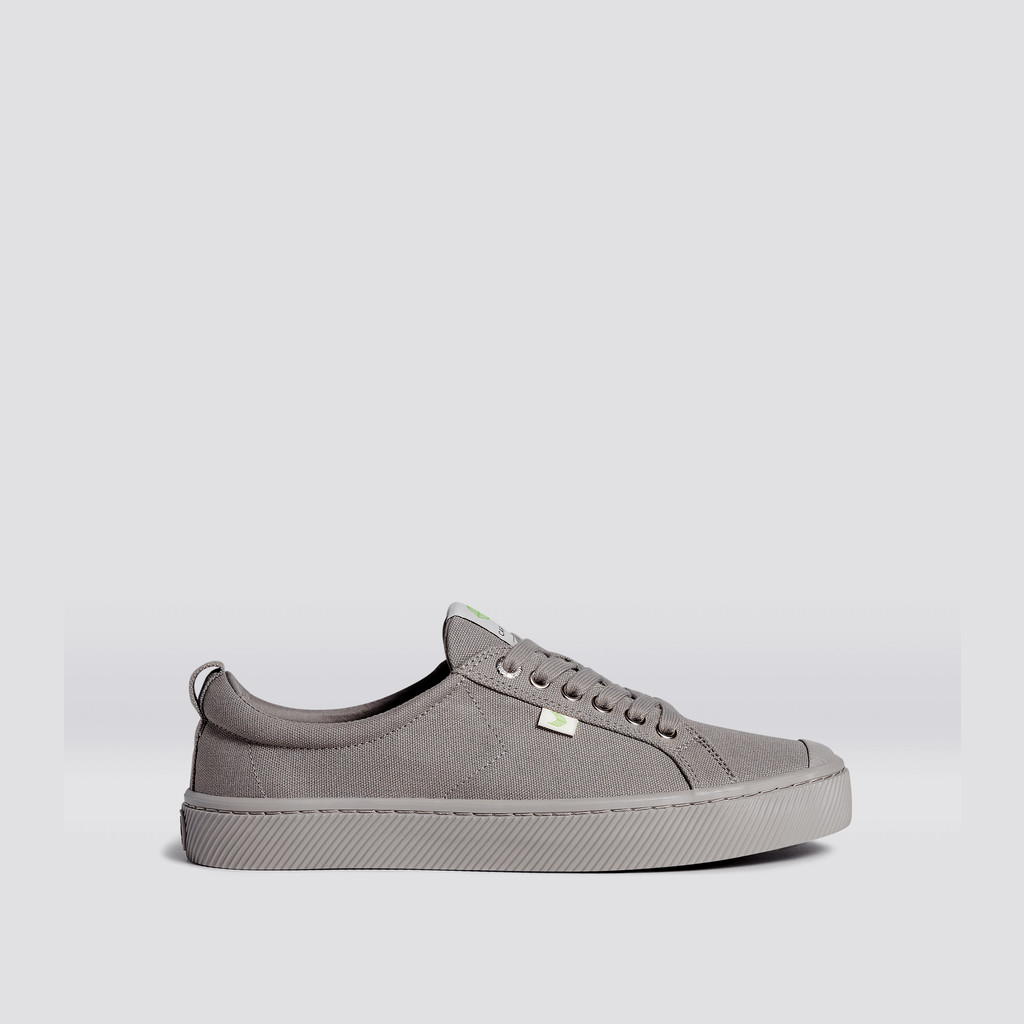 OCA LOW Cariuma Low Top Płócienne Wegański Męskie Szare | 075BWHUNC