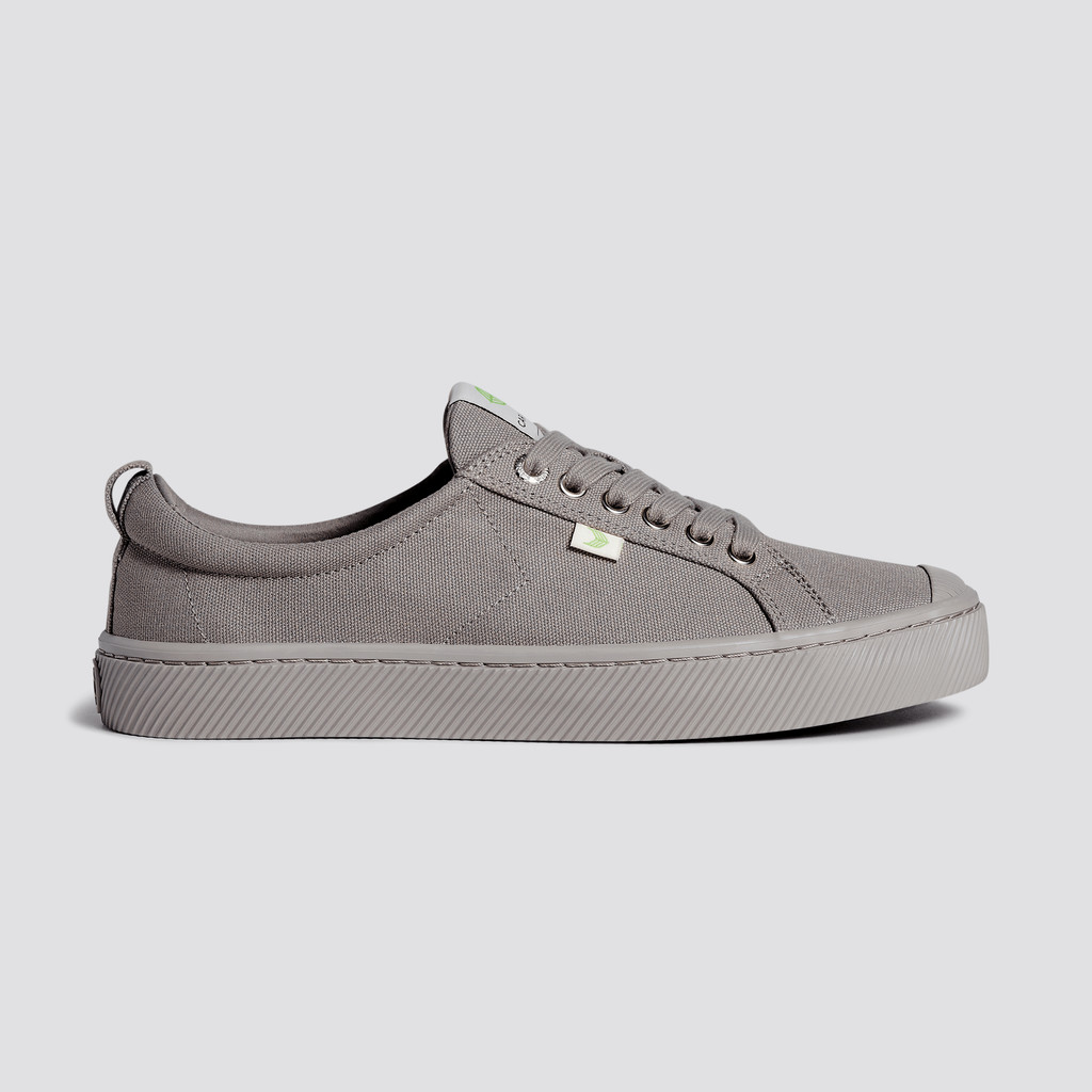 OCA LOW Cariuma Low Top Płócienne Wegański Męskie Szare | 075BWHUNC