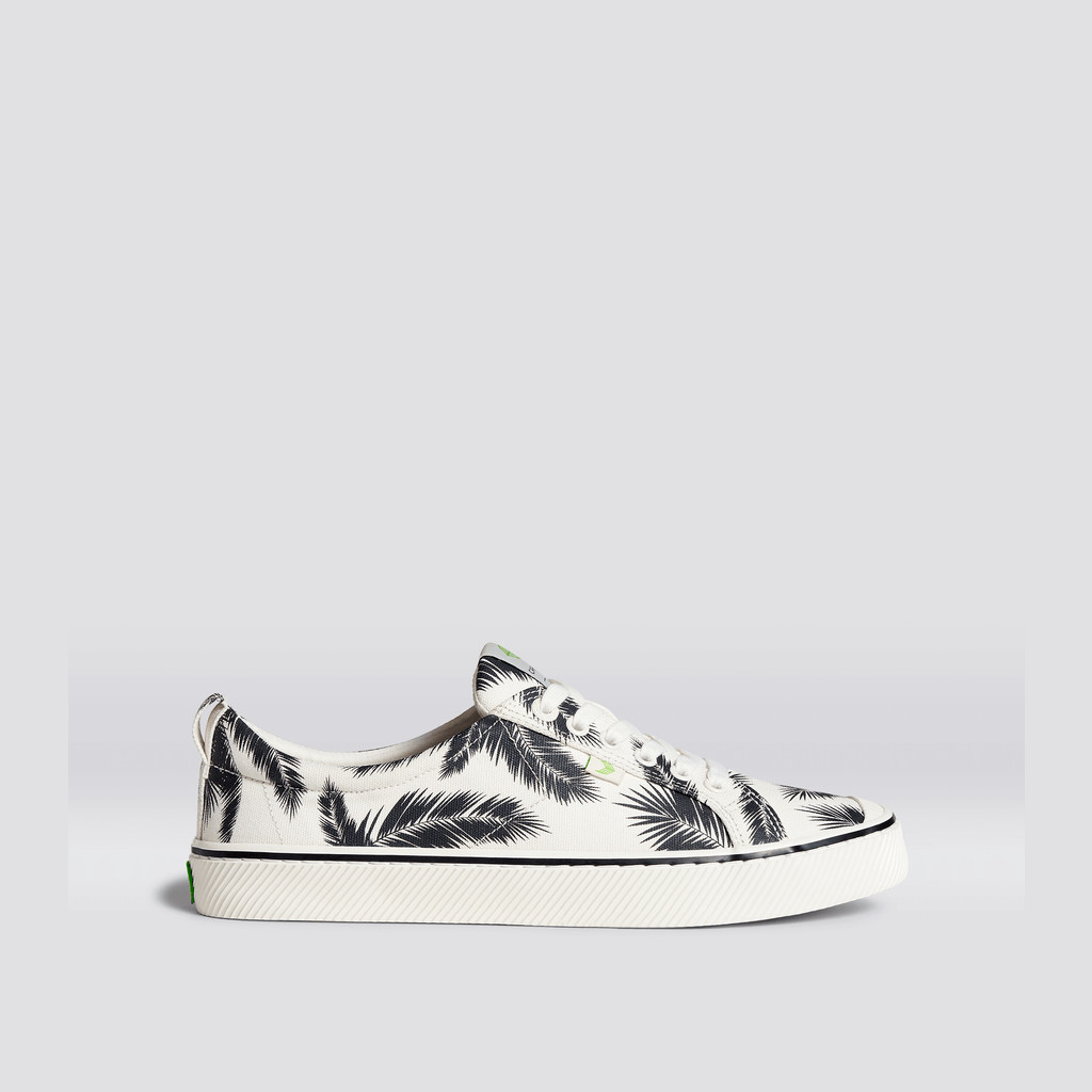 OCA LOW Cariuma Low Top Płócienne Wegański Męskie Off-White Palm Trees | 391MVRDIS