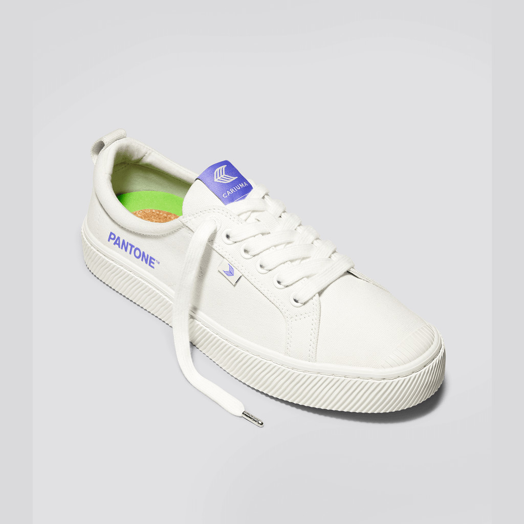 OCA LOW Cariuma Low Top Płócienne Wegański Damskie Off-White / Very Peri Canvas | 285PAYIOT