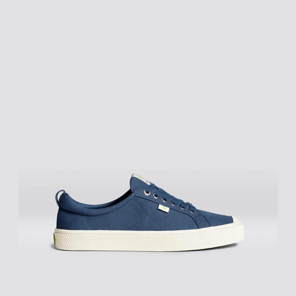 OCA LOW Cariuma Low Top Płócienne Wegański Damskie Niebieskie | 481BCXKSY