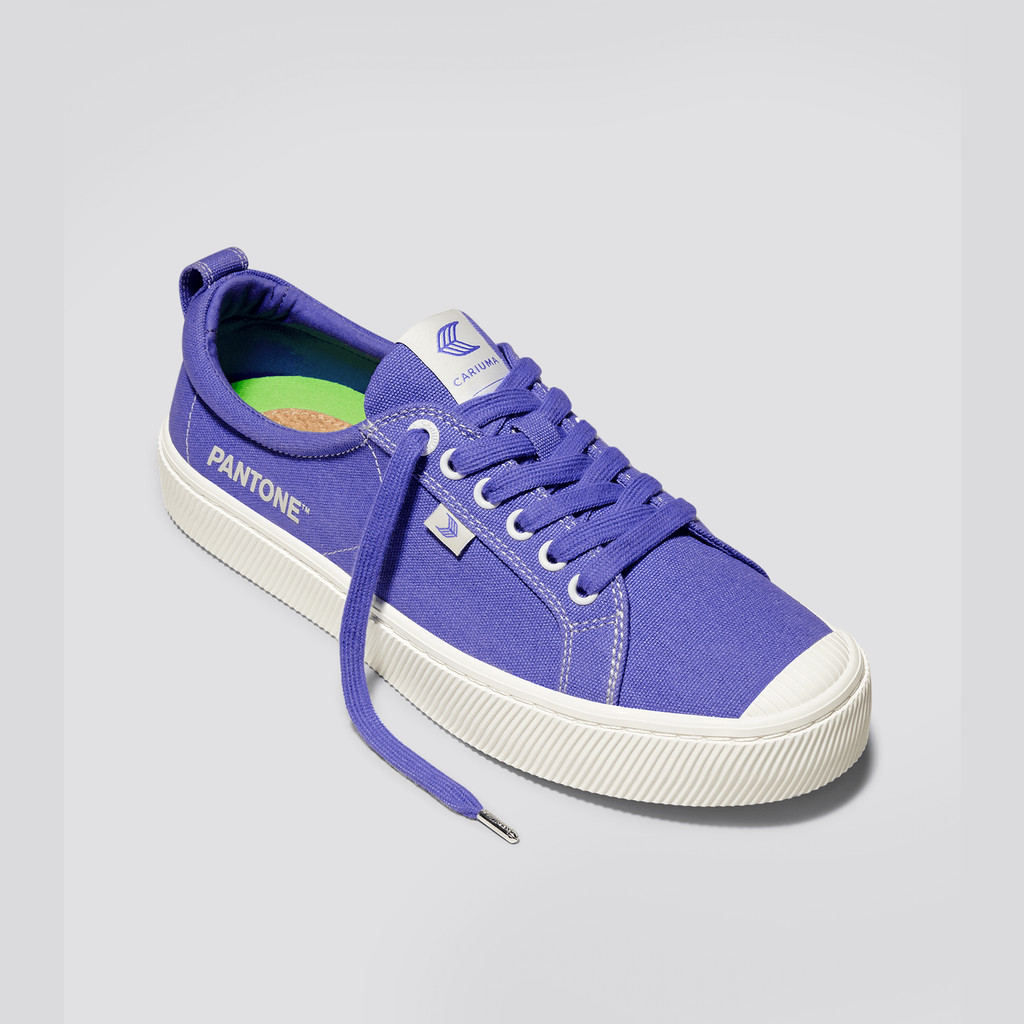 OCA LOW Cariuma Low Top Płócienne Wegański Damskie Very Peri / Off-White Canvas | 431QMWOSI