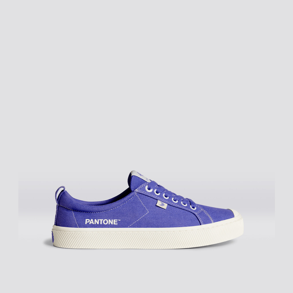 OCA LOW Cariuma Low Top Płócienne Wegański Damskie Very Peri / Off-White Canvas | 431QMWOSI