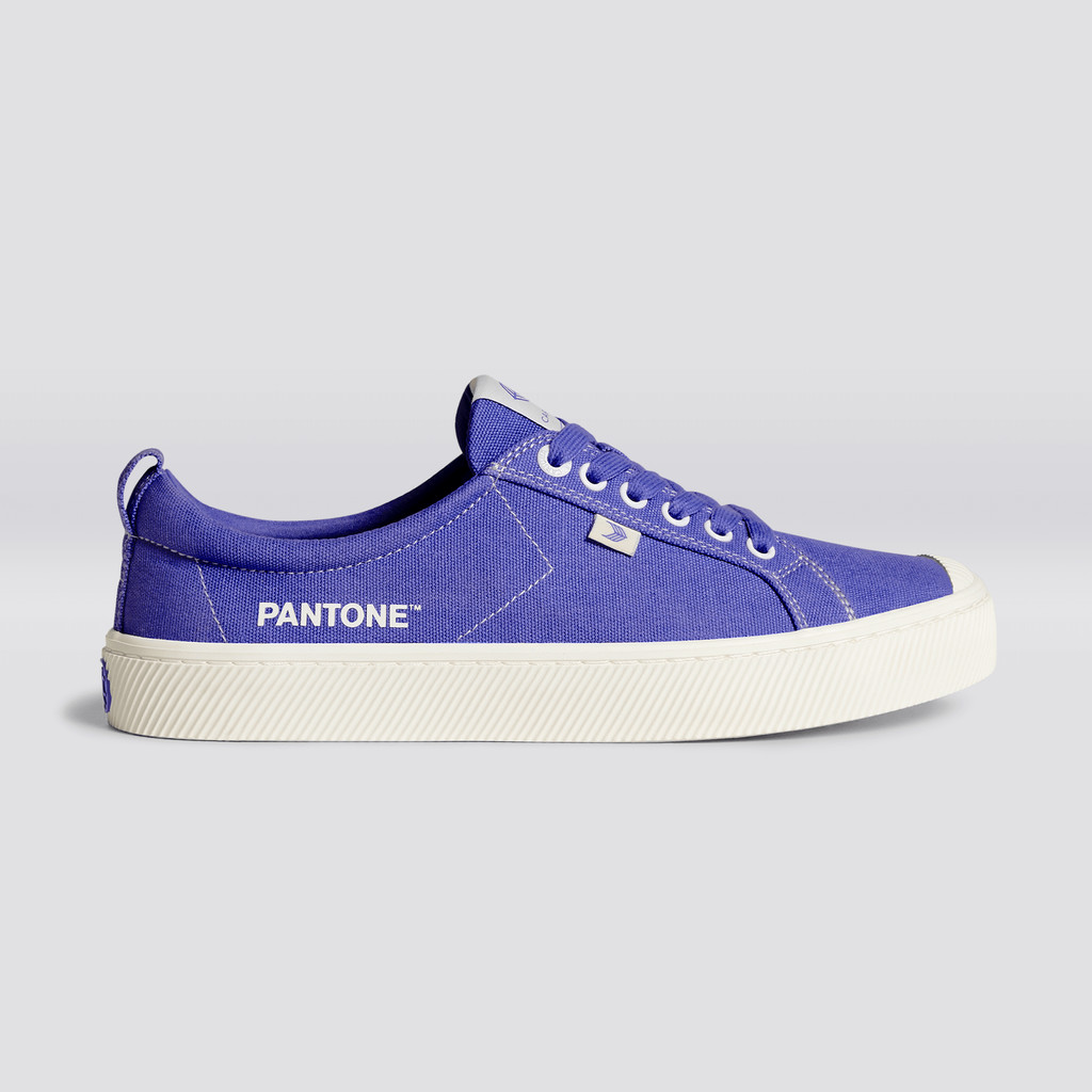 OCA LOW Cariuma Low Top Płócienne Wegański Damskie Very Peri / Off-White Canvas | 431QMWOSI