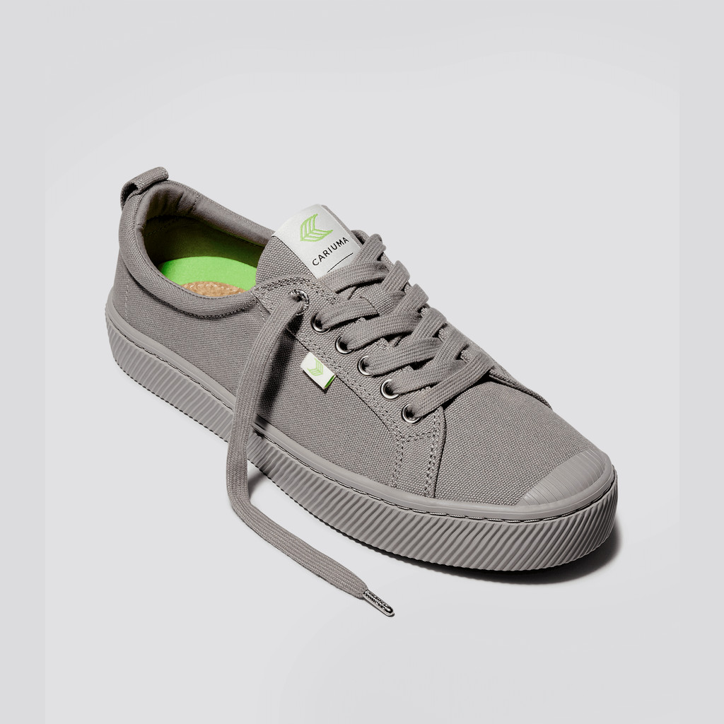 OCA LOW Cariuma Low Top Płócienne Wegański Damskie Szare | 075NPUVTG