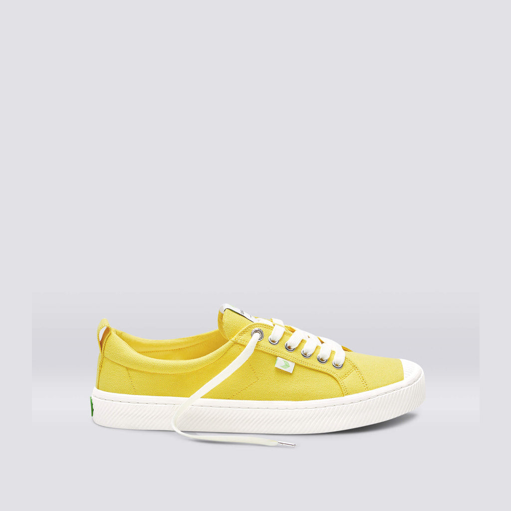 OCA LOW Cariuma Low Top Płócienne Wegański Męskie Żółte | 795OIJRUE