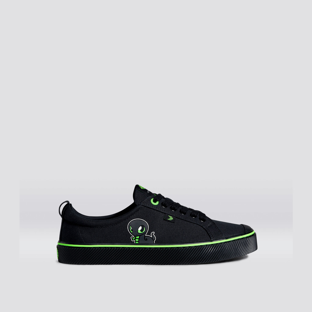 OCA LOW Cariuma Low Top Płócienne Wegański Męskie Czarne | 910DZGAKH