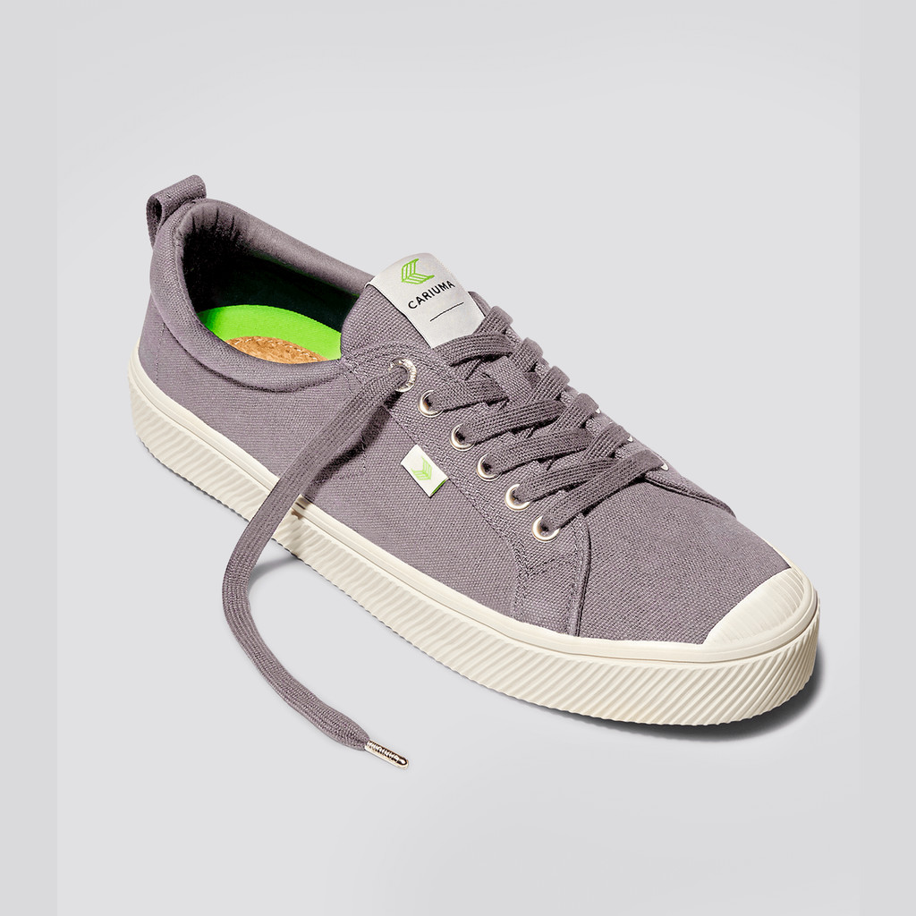 OCA LOW Cariuma Low Top Płócienne Wegański Męskie Szare | 036ODTMUG