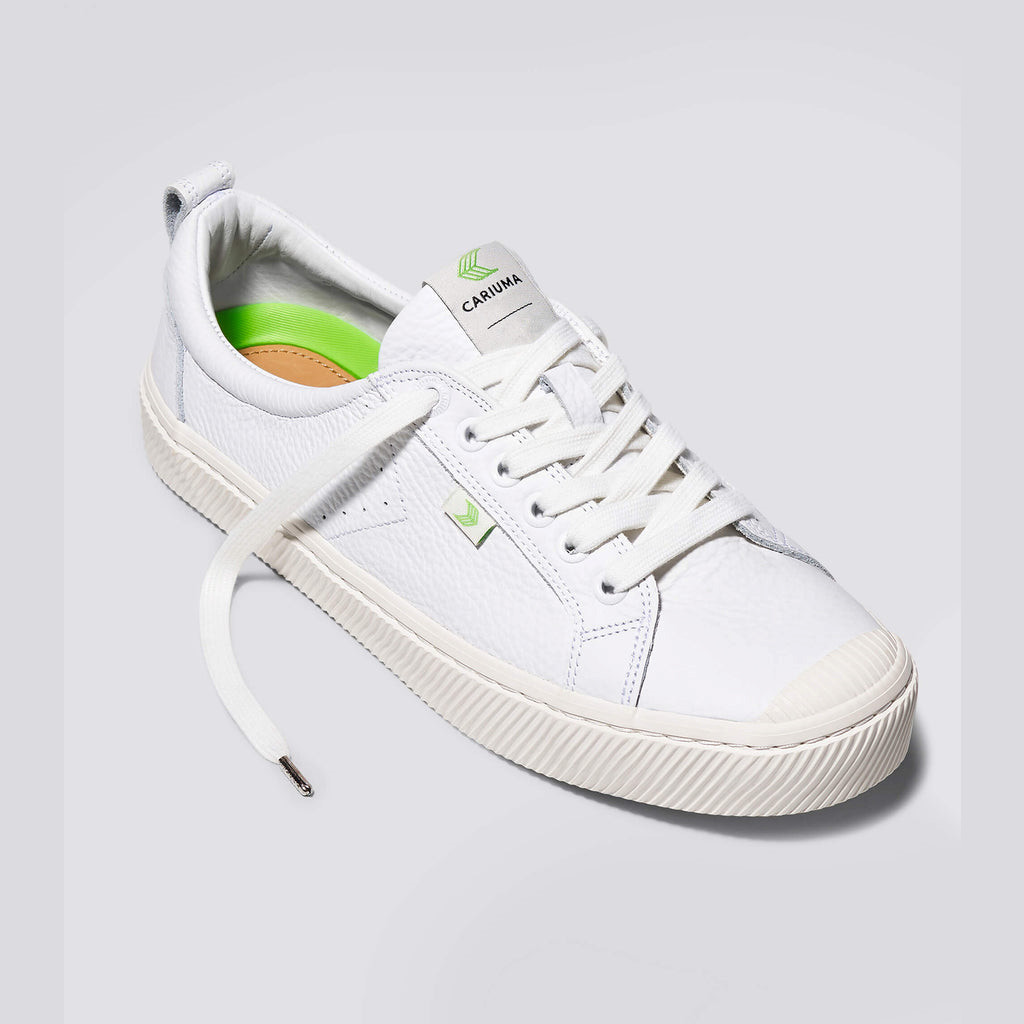 OCA LOW Cariuma Low Top Premium Leather Damskie Białe | 386HQWTDB