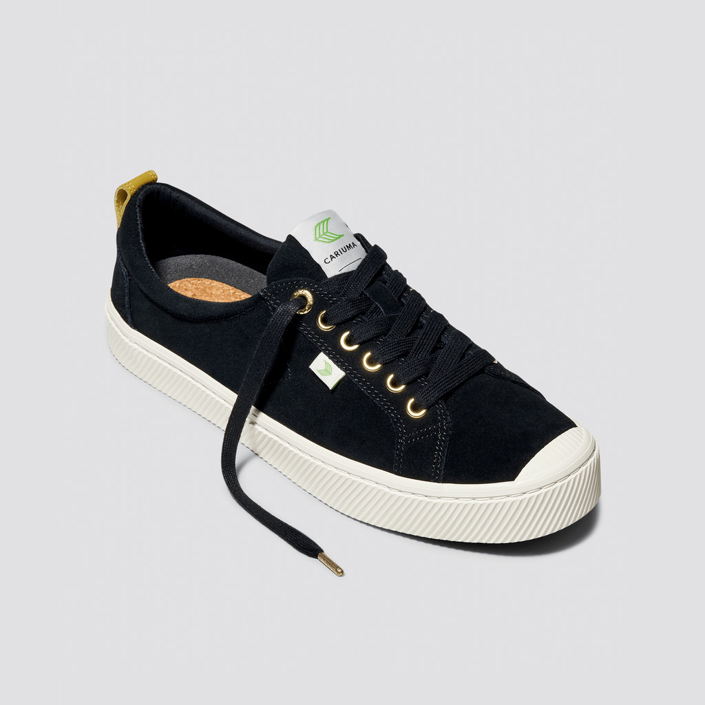 OCA LOW Cariuma Low Top Suede Damskie Czarne | 850WTKPRG