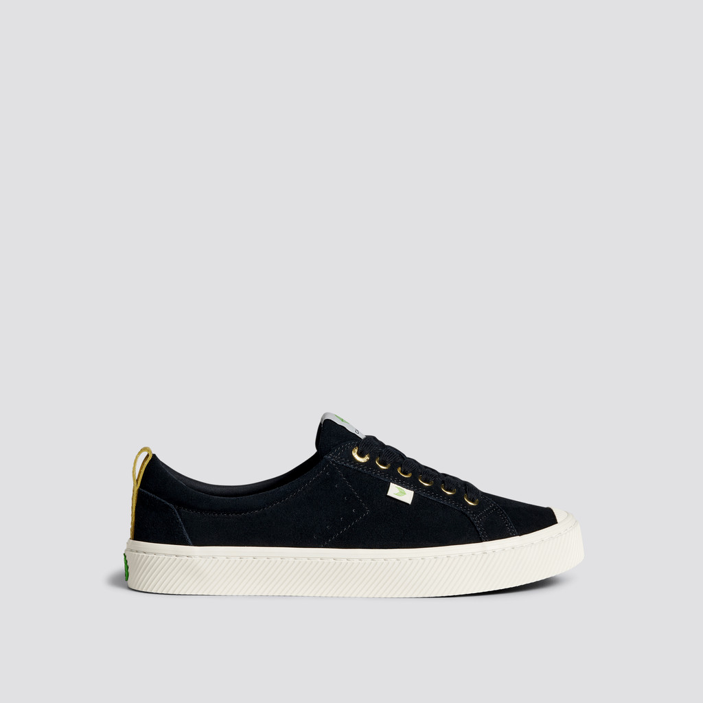 OCA LOW Cariuma Low Top Suede Damskie Czarne | 850WTKPRG