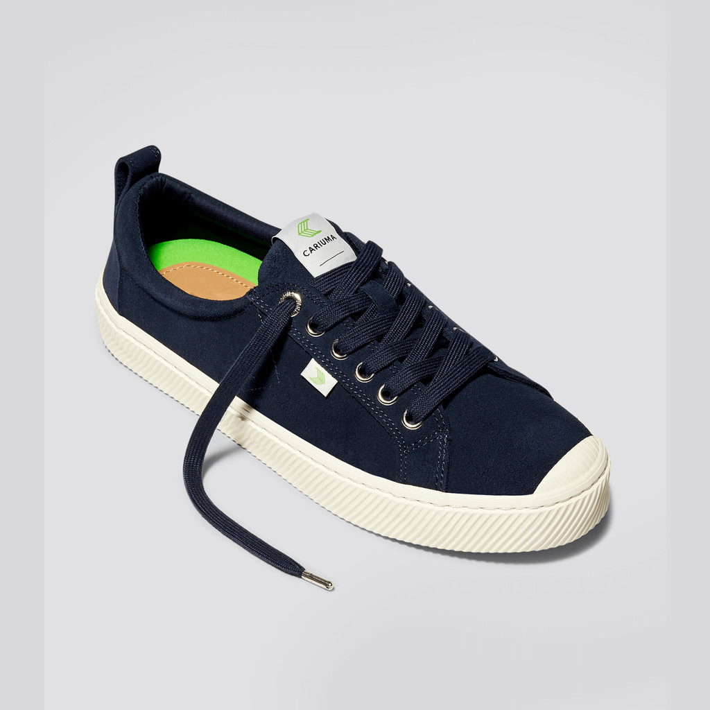 OCA LOW Cariuma Low Top Suede Damskie Niebieskie | 207DJWGKE