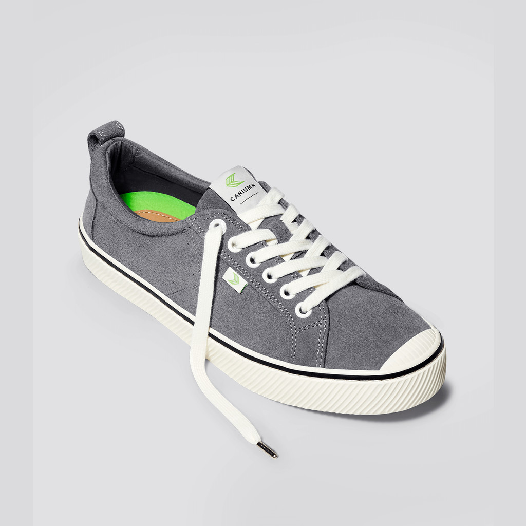 OCA LOW Cariuma Low Top Suede Damskie Paski Szare | 586EPZLQA