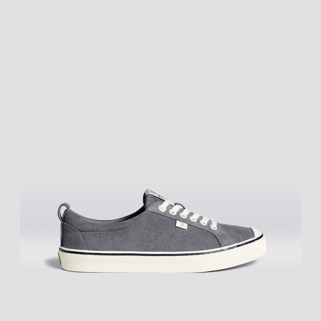 OCA LOW Cariuma Low Top Suede Damskie Paski Szare | 586EPZLQA