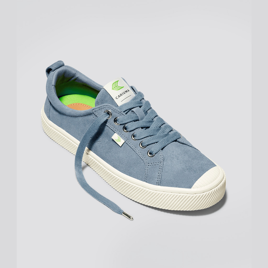 OCA LOW Cariuma Low Top Suede Damskie Niebieskie | 518ROLSQD