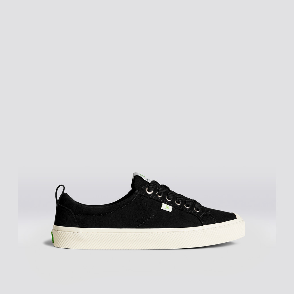 OCA LOW Cariuma Low Top Suede Damskie Czarne | 428ROAVXK